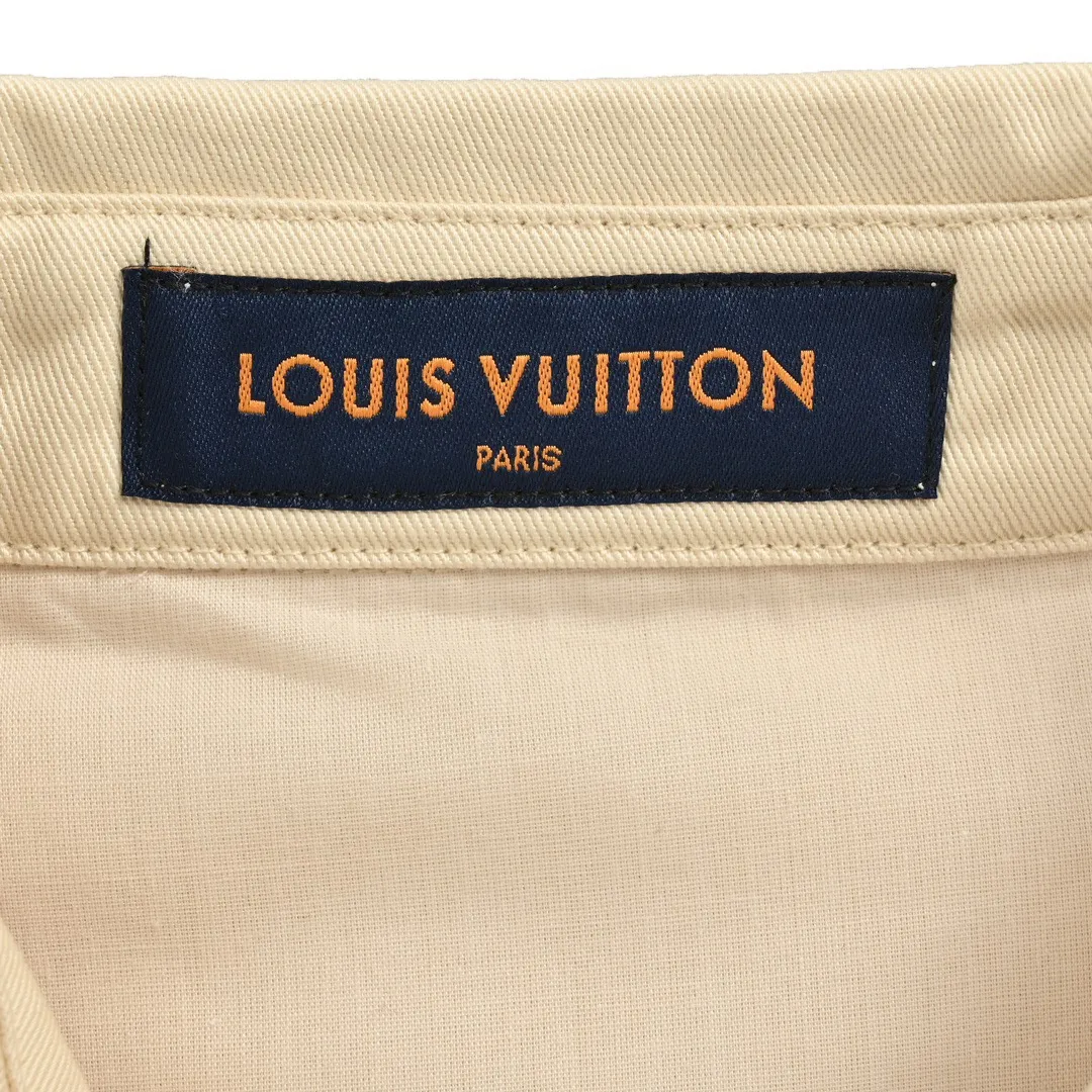 Louis Vuitton/Louis Vuitton 24Fw presbyopic flocked patchwork shirt jacket